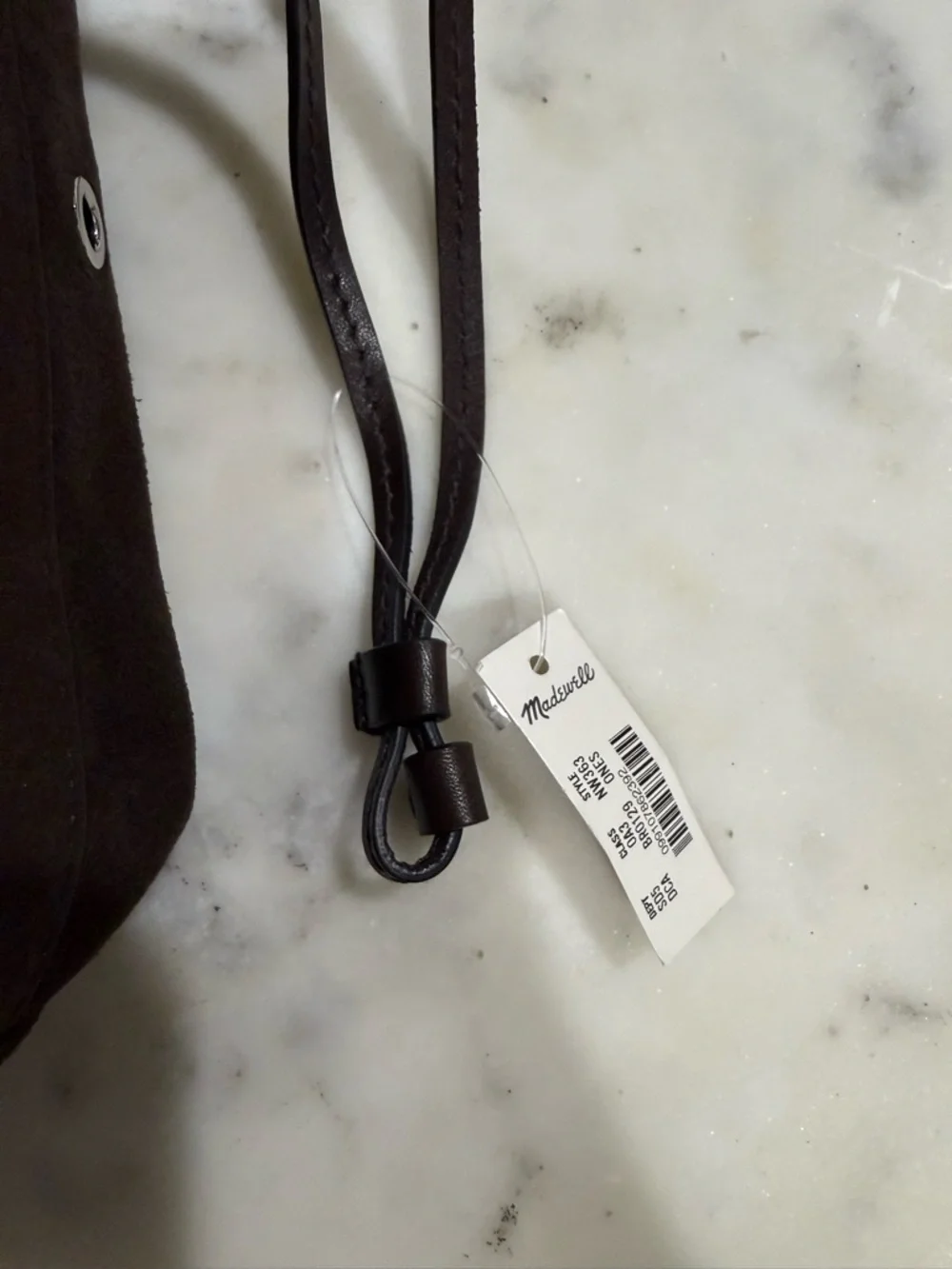 NWT Madewell Suede Bucket Grommet Bag - Picture 6 of 9